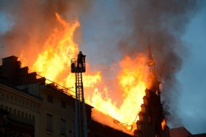 Bild vom Rathausbrand